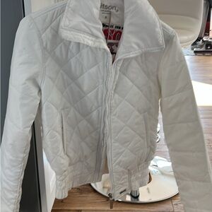 Kitson Graphic White Quilted Women's Jacket